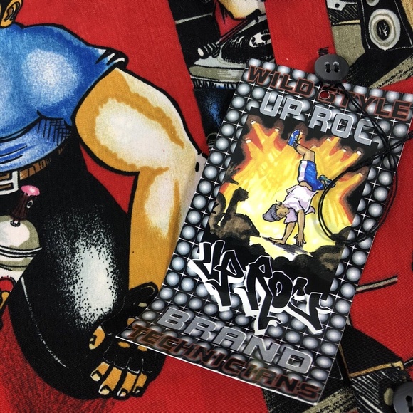 Vintage NWT Y2K Up Roc NYC Subway Graffiti Hip Hop Men's Short Sleeve Shirt 3XL - Picture 3 of 7